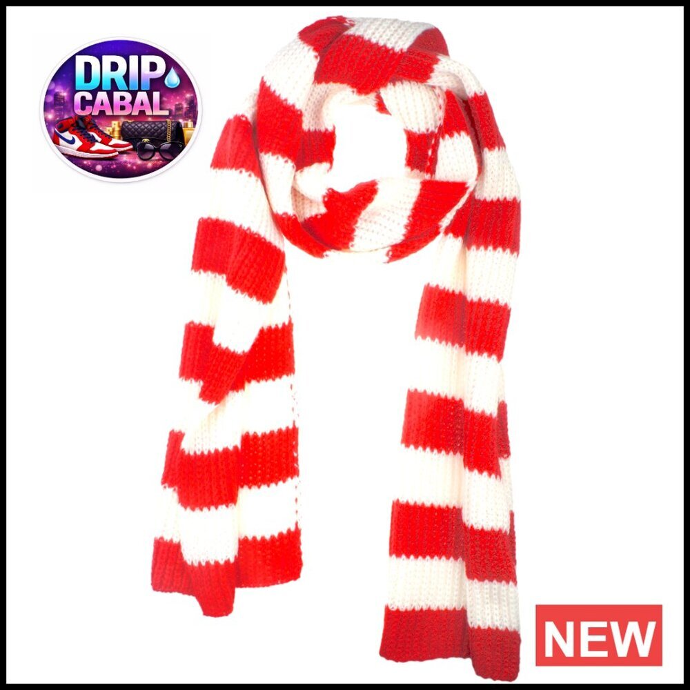Ultra Soft Knit Striped Scarf Elegant Minimal Chic Winter Accessory